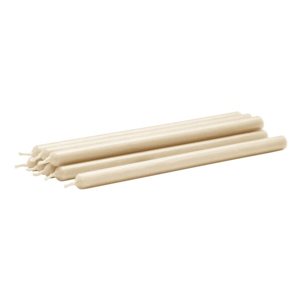 Stoff Nagel Vysoká svíčka STOFF Nagel Cream – set 8 ks, krémová barva, vosk