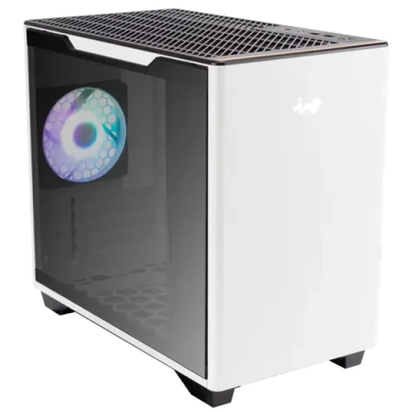 InWin A3 bílá / mITX / 2x USB-A 3.2 / 1x USB-C 3.2 / 1x 120mm / bez zdroje / průhledná bočnice (IW-CS-A3WHI-1AM120S)