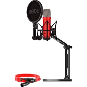 Rode NT1 Signature červená / Kondenzátorový mikrofon / XLR / stolní rameno (BUROINT1RD)