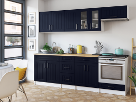FRONTI Kuchyňská linka BERIZA CHOCO 240cm - Marine blue