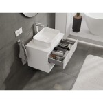 MEXEN/S - Rivel koupelnová skříňka pod umyvadlo 70, 2 zásuvky, reliéf , bílá mat 91A20-07047-2-BFF01