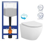 AKCE/SET - CERSANIT předstěnový instalační systém bez tlačítka + WC CERSANIT DESSE VORTEX /VÍROVÉ SPLACH/ + SEDÁTKO K97-526 X ES1