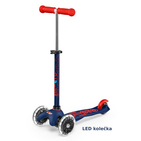 Koloběžka Mini Micro Deluxe Navy Blue LED