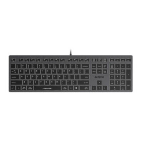 A4tech Klávesnice FX60, Podsvícená bílá, USB, CZ, šedá EDF_547051