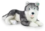 RAPPA Plyšový pes husky ležící 60 cm