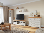 Massivo.cz TV stolek Belluno Elegante, velký, dekor bílá | borovice, masiv, borovice
