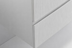 CERANO - Koupelnová skříňka Carole + deska pod umyvadlo Navira Pro - 36 mm - bílá matná rýhovaná - 120x51,6x46 CER-240313