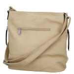 Trendy dámská koženková crossbody kabelka Tande, tmavě béžová