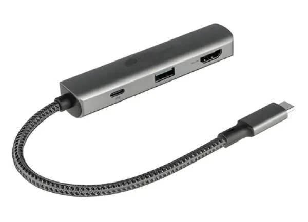 Good Connections USB-C Hub antracitová / USB-C hub / 3 porty / HDMI 4K / USB PD 94 W / hliník (HUB-C002A)