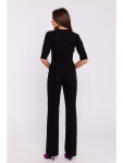 S377 Peplum overal - černý EU L