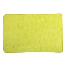MSV Koupelnová předložka PEBBLES limetková / 50 x 80 cm / PU pěna / protiskluzová