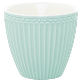 GREEN GATE Latte cup Alice Cool Mint 300 ml, zelená barva, keramika 300ml