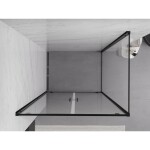 MEXEN/S - Exo sprchový kout dveře křídlové 90 x 85, transparent, černá 8182-090-085-70-00