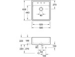 VILLEROY & BOCH - Keramický dřez Single-bowl sink Ebony modulový 595 x 630 x 220 bez excentru 632061S5