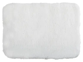 MSV Koupelnová předložka MICROFIBER bílá / 40 x 60 cm / polyester / protiskluzová