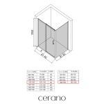CERANO - Sprchový kout Orlano L/P - 5 mm - černá matná, transparentní sklo - 110x100x195 - posuvný CER-DY505B-90-216