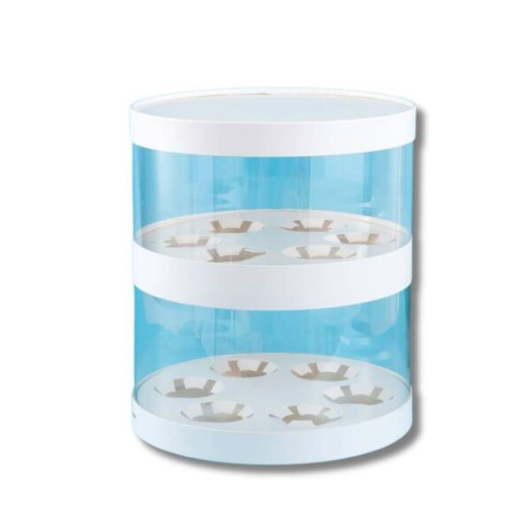 Cake Star Cake Star Plastový kulatý box na cupcakes nebo dort bílý 2 patra (na 12 ks)