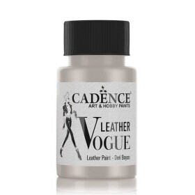 Metalická barva na kůži Cadence Leather Vogue, 50 ml - silver, stříbrná