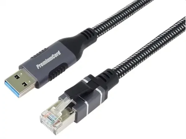 PremiumCord Ethernetový adaptér USB-A - RJ45 / Síťový kabel / 10/100/1000 Mbit / 2 m (kunet2)