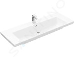 VILLEROY & BOCH - Subway 3.0 Umyvadlo 1300x470 mm, s přepadem, otvor pro baterii, CeramicPlus, Stone White 4A70D5RW