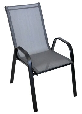ROJA Zahradní křeslo SOFIE kovové - šedá textilie