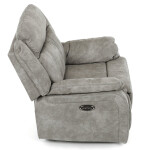 Polohovací křeslo, elektrické zabudované ovládání, šedá, látka vintage, TV-Q8668 GREY3