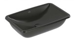 VILLEROY & BOCH - Loop&Friends Umyvadlo, 68x45 cm, bez přepadu, bez otvoru pro baterii, CeramicPlus, Pure Black 4A5801R7
