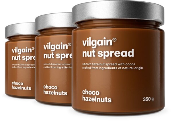 Vilgain Nut Spread – 3× lískové ořechy s čokoládou 350 g