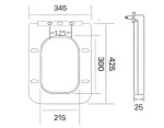 Kielle - WC sedátko, Softclose, EasyLock, Slim, bílá 30401040