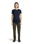 Dámské merino triko s krátkým rukávem ICEBREAKER Wmns 125 Cool-Lite Sphere SS Tee Across, Midnight Navy velikost: M