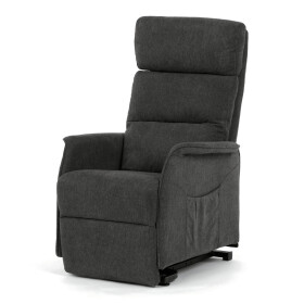 Relaxační křeslo, elektrické kabelové ovládání, šedá, látka, TV-L8960 GREY2