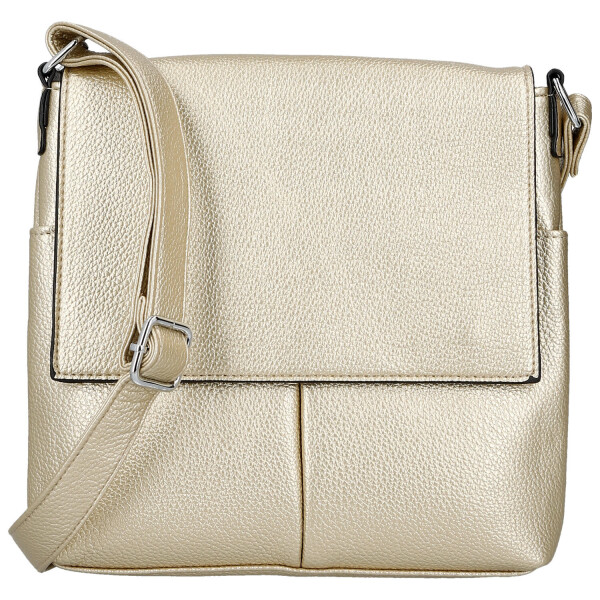 Stylová dámská koženková crossbody kabelka Katia, zlatá