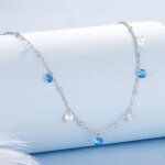 Elenys stříbrný pozlacený choker náhrdelník se zirkony 18K bílé zlato
