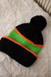 Dámská čepice Kinga K297 black+orange+green neon UNI