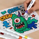 Spoko COLOUR POP sada 12 akrylových popisovačů 2-5 mm, plastový box