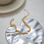 ELENYS Pink Amour – pozlacený náramek 18K žluté zlato Délka náramku: 17,5 + 5 cm / max. 22,5 cm