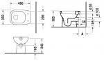 DURAVIT - D-Code Stojící WC, zadní odpad, ploché splachování, s HygieneGlaze, alpská bílá 21090920002