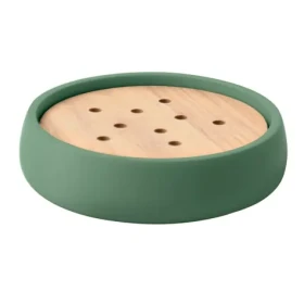 Spirella SVEN mýdlenka zelená / polyresin / dřevo (7610583218605)