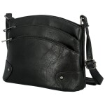 Stylová dámská koženková crossbody kabelka Giada, černá