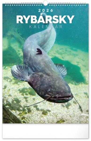 NOTIQUE Nástenný kalendár Rybársky 2026 / 33 x 46 cm (PGN-35738-SK-L)