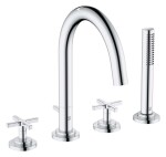 KLUDI - Nova Fonte Baterie na okraj vany, 4-otvorová instalace, chrom 204250520