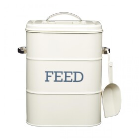 KitchenCraft Living Nostalgia úložná dóza s lopatkou 5,6 l, krémová, LNFEEDCRE