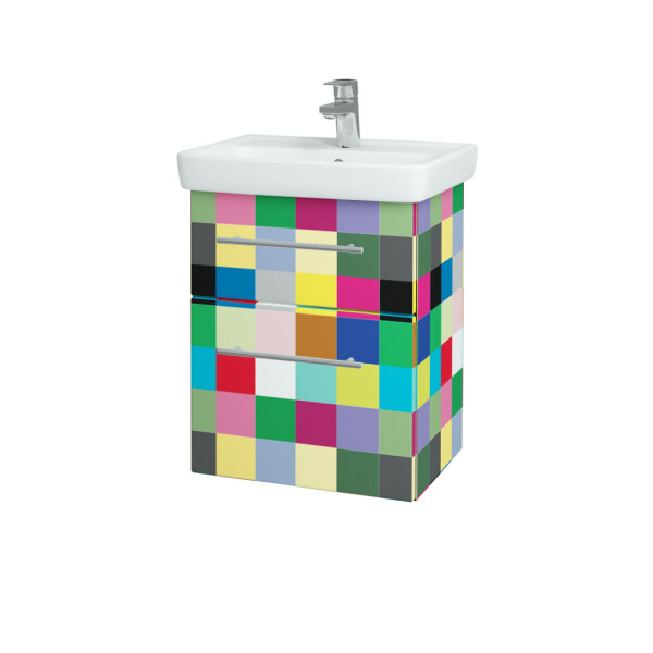 Dřevojas - Umyvadlová skříňka GO SZZ2 50 - Individuální odstín dle RAL/NCS / Úchytka T02 / Individuální odstín dle RAL/NCS 23877B