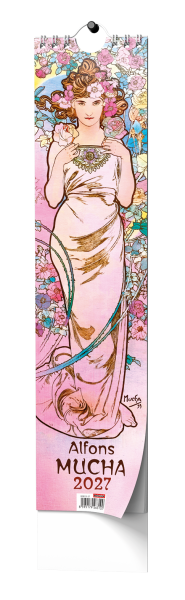 Nástěnný kalendář 2027 kravata Baloušek Alfons Mucha