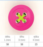 Tulip Nábytková knopka Bottone růžová (351885)