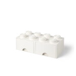 LEGO úložný box 8 s šuplíky - bílá