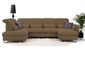 Sedací souprava Giovani do U - látka Wind Provedení: Pravá U, Nožičky: Nožičky kovové - chrom, látka: Wind 22