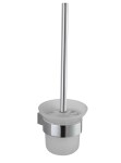 Kielle - Vega WC štětka nástěnná s držákem, matné sklo/chrom 40518020