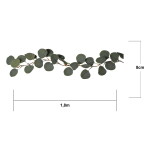 STAR TRADING Světelná LED girlanda Eucalyptus 180 cm, zelená barva, plast
