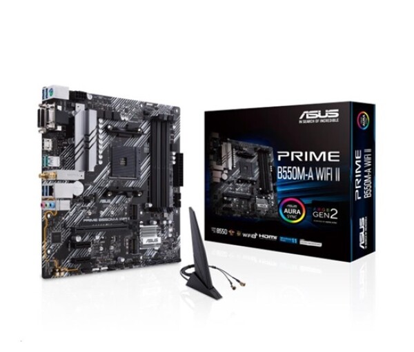ASUS MB Sc AM4 PRIME B550M-A WIFI II, AMD B550, 4xDDR4, 1xHDMI, 1xDVI, 1xVGA, WI-FI, mATX EDF_431615